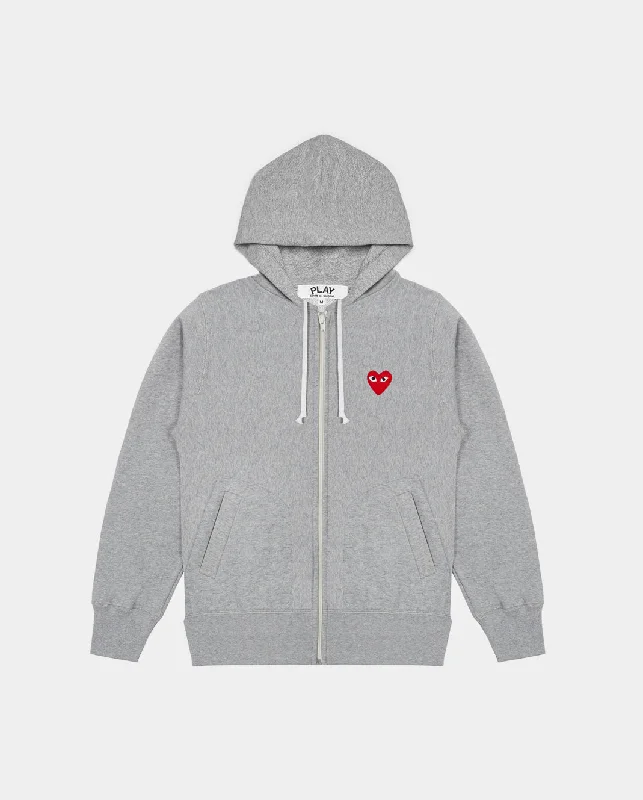 Take Advantage T249 HEARTS ON BACK HOODIE / GREY
