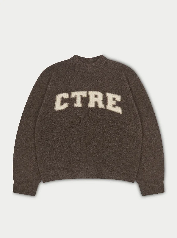 Steals and Deals CTRE KNITTED SWEATSHIRT - BROWN