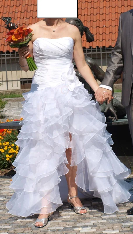Buy Now David's Bridal Strapless Taffeta High Low Ruffle Skirt/AI10043054