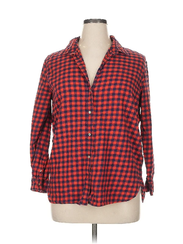 3/4 Sleeve Button Down Shirt