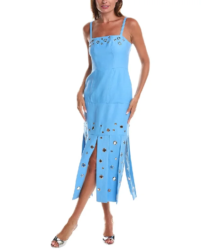 Savings Alert ALEXIS Stasia Linen-Blend Sheath Dress