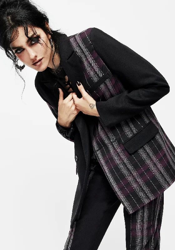 Factory Direct Sale Gambit Spliced Check Blazer