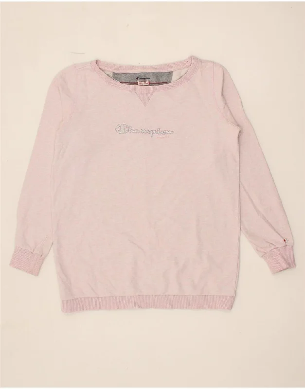 CHAMPION Womens Heritage Classics Sweatshirt Jumper UK 16 Large Pink