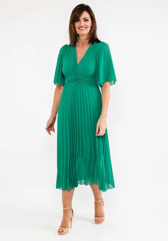 Clearance Event Seventy1 One Size Pleated Chiffon Dress, Green