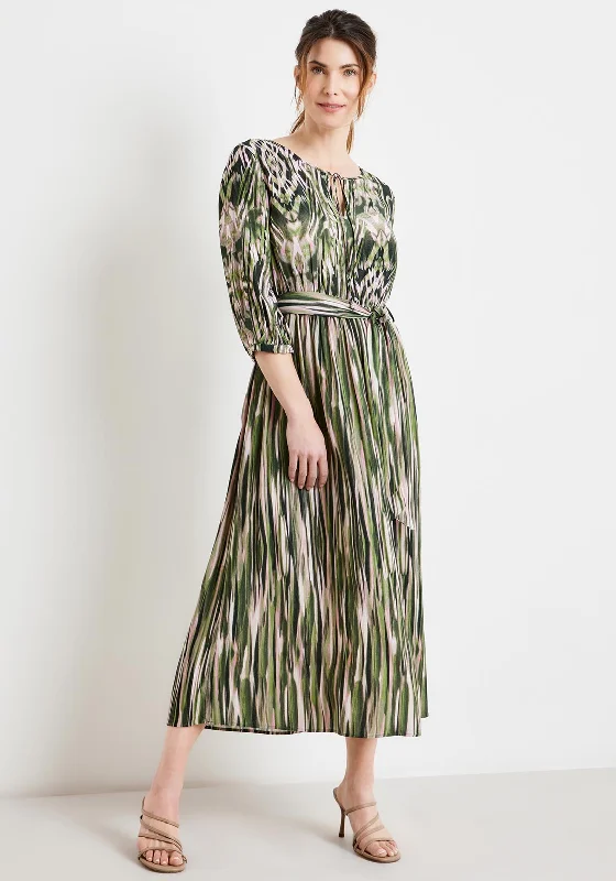 Gerry Weber Print A Line Maxi Dress, Green Multi