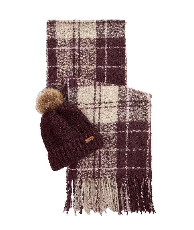 Online Specials Saltburn Beanie & Tartan Scarf Gift Set - Multi
