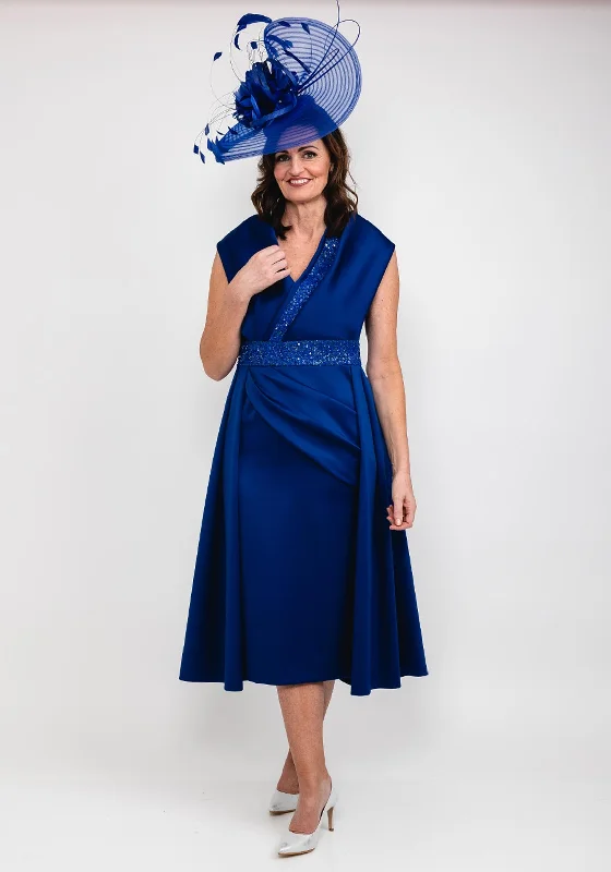 Anniversary Sale Gabriela Sanchez Sequin Embellished Satin Dress, Royal Blue