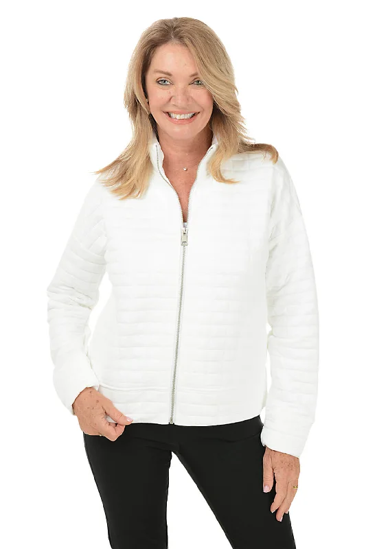 Quilted Zip-Front Jacket