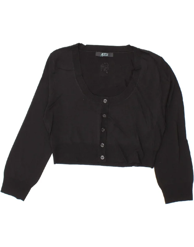 Online Only GUESS BY MARCIANO Womens 3/4 Sleeve Crop Cardigan Sweater US 3 XS Black