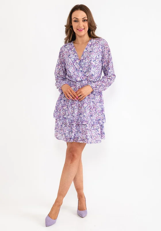 Can't Be Beat Seventy1 One Size Ditsy Floral Mini Dress, Lilac