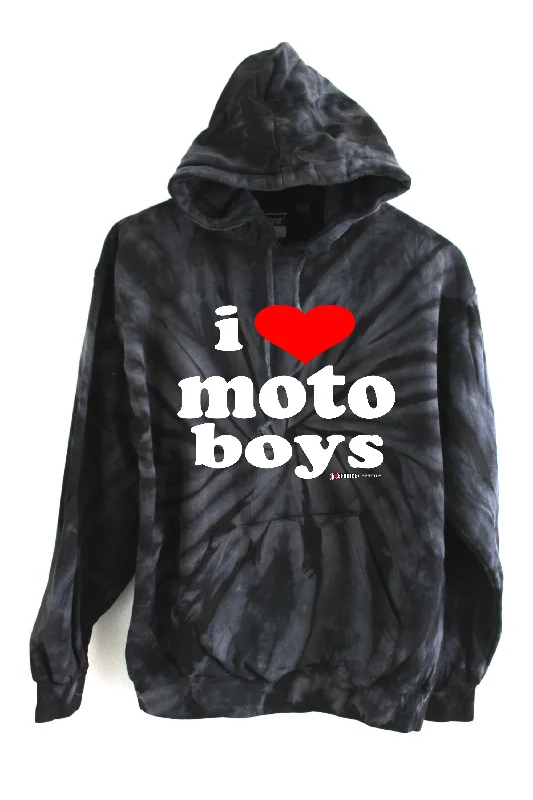 Special Discount I Heart MOTO BOYS - Hooded Sweatshirt black tiedye