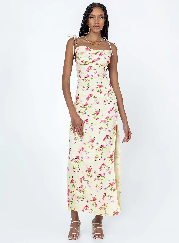 Deal of the Week Arness Maxi Dress Yellow Floral