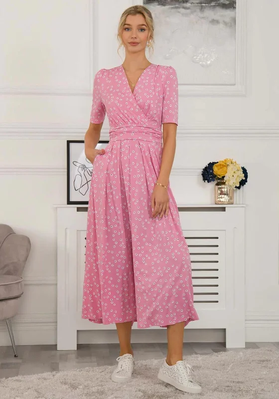 Price Cut Jolie Moi Lyanna Spotty Maxi Dress, Dusty Pink