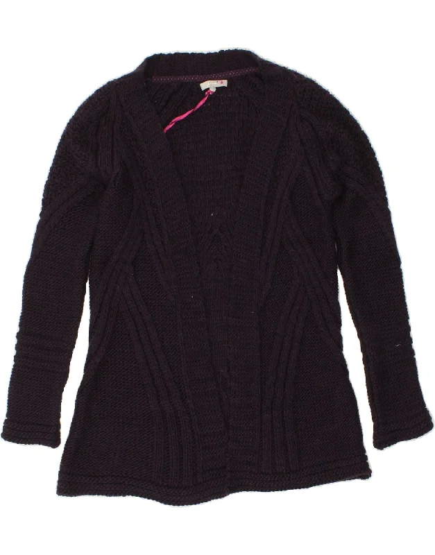 Grand Opening Sale PER UNA Womens Open Cardigan Sweater UK 8 Small Purple Acrylic