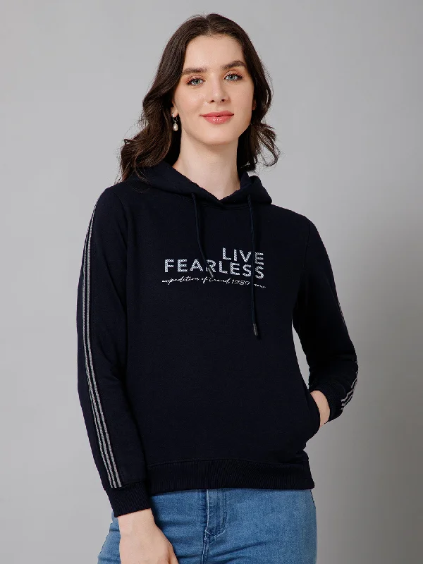 Discount Extravaganza Women's Casual Navy Blue Regular Full Sleeve Pullover Hoodie Fleece Sweatshirt Discount Extravaganza Women's Casual Navy Blue Regular Full Sleeve Pullover Hoodie Fleece Sweatshirt