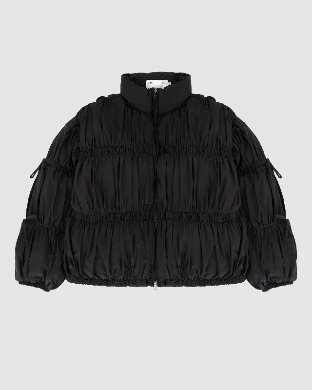 [PRE-ORDER] BLACK PLEATED DUVET PUFFER