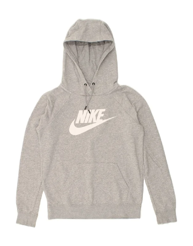 Special Savings NIKE Womens Graphic Hoodie Jumper UK 6 XS Grey Cotton