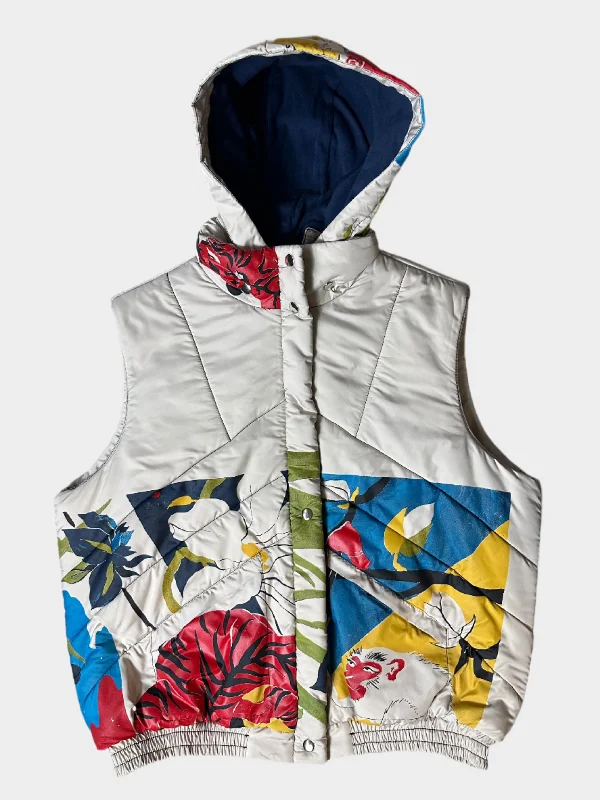 Price Smash "Crying Tiger" Printed Puffer Gilet