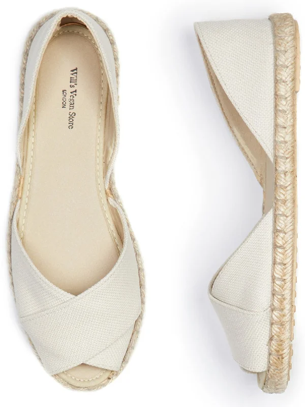 Don't Wait Recycled Espadrille Cross Over Straps