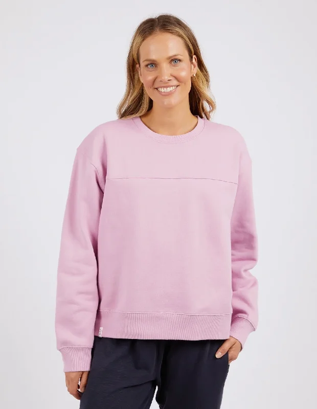 Major Savings Elm Shelley Fleece Crew - Peony Pink