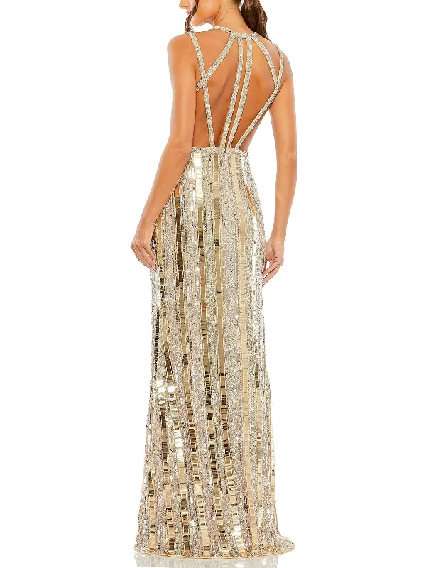 Womens Embellished Formal Evening Dress