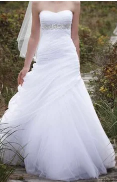 New Deals David's Bridal Strapless fit and flare wedding dress