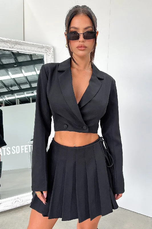Exclusive Access Windsor Cropped Blazer - Black