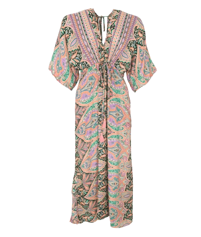 Big Discounts Luna Double V-neck Dress Blush Green - Multi