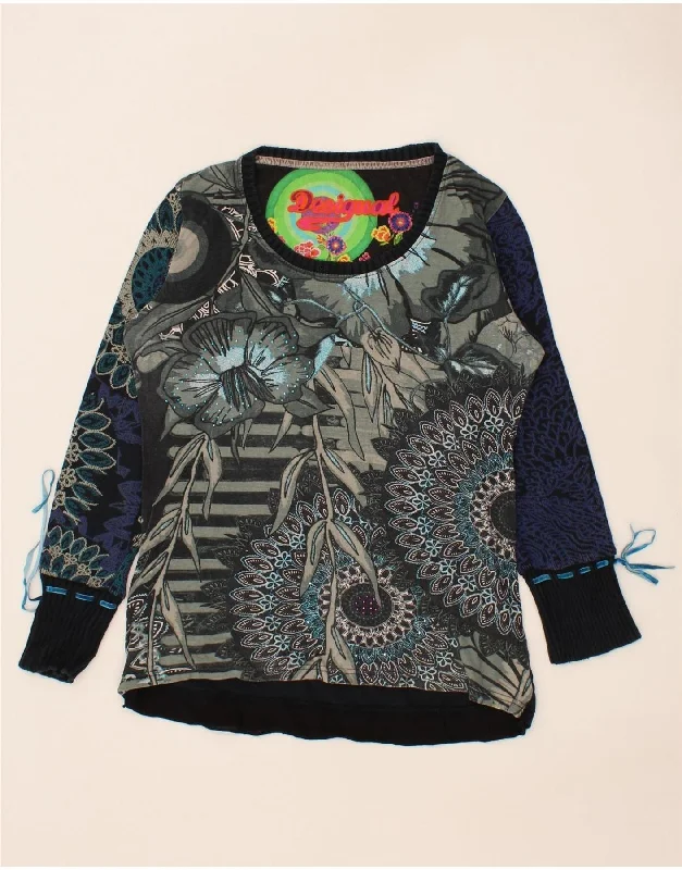 Can't Be Beat DESIGUAL Womens Crew Neck Jumper Sweater UK 18 XL Multicoloured Floral Can't Be Beat DESIGUAL Womens Crew Neck Jumper Sweater UK 18 XL Multicoloured Floral