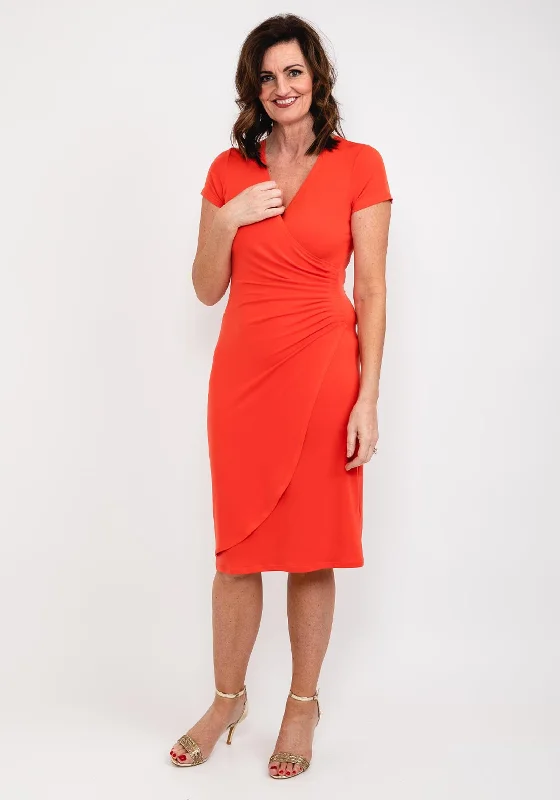 Weekend Special Tia Ruched Waist Midi Dress, Orange