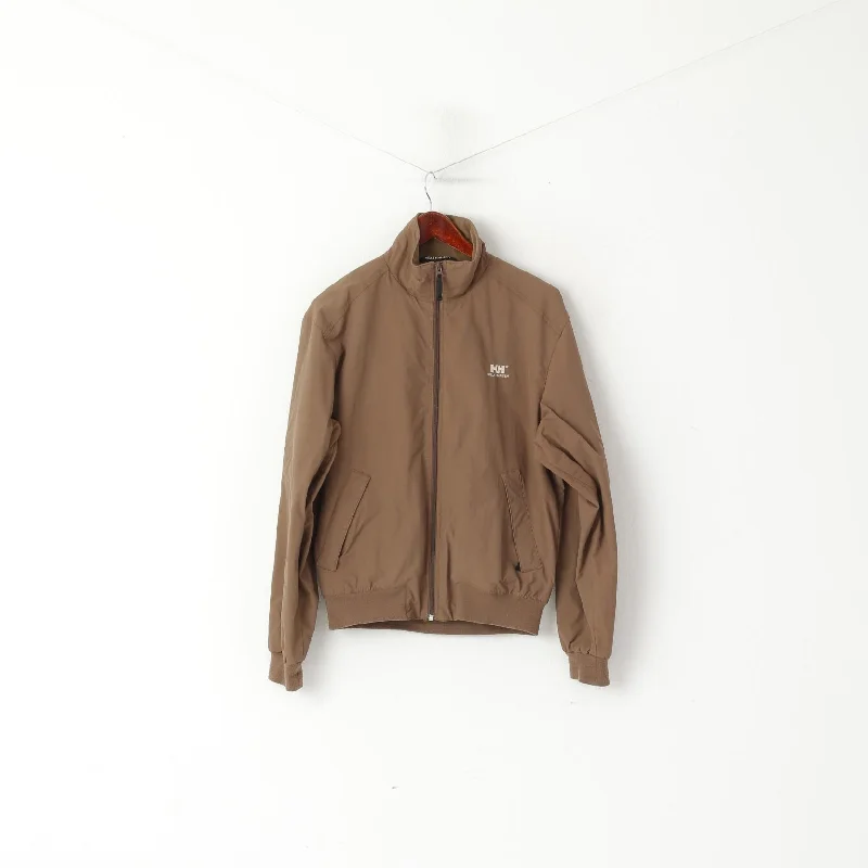 Online Exclusive Helly Hansen Women S Jacket Brown Nylon Waterproof Full Zip Lightweight Top