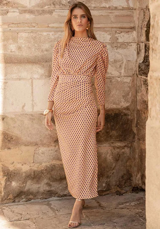 Exclusive Deal Cayro Nice Printed Maxi Dress, Orange Multi