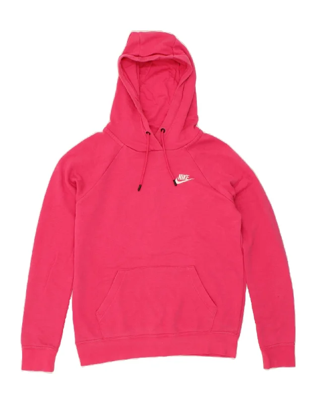 Markdowns NIKE Womens Hoodie Jumper UK 6 XS Pink Cotton