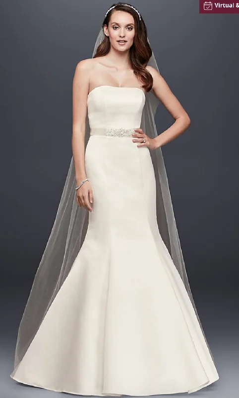 Stock Clearance David's Bridal Strapless Trumpet Wedding Dress WG9871