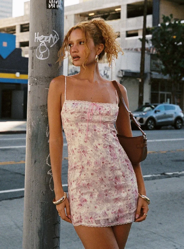Members Only Kemmi Mini Dress Pink / Multi