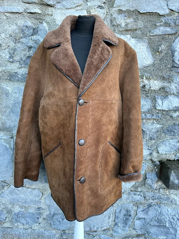 Time-Limited Offer 80s brown sheepskin coat Medium