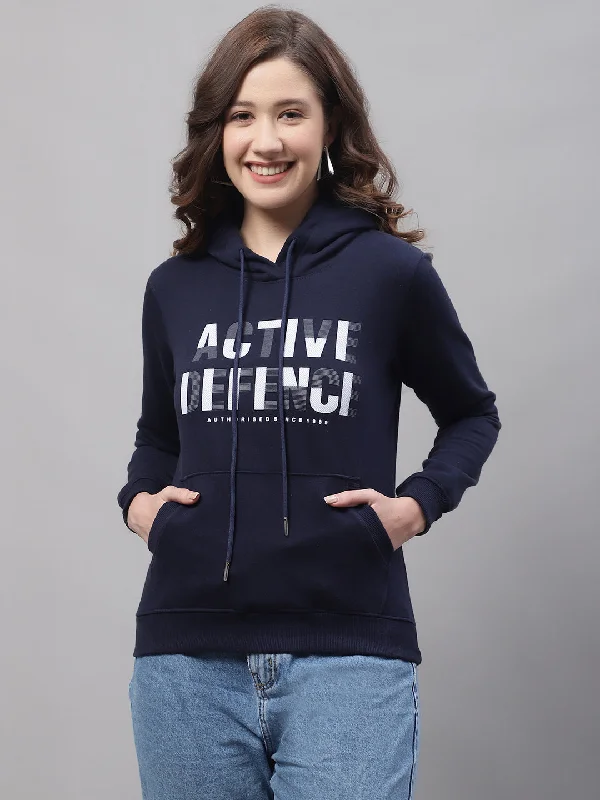 Fantastic Offers Women's Casual Navy Blue Regular Full Sleeve Pullover Hoodie Sweatshirt Fantastic Offers Women's Casual Navy Blue Regular Full Sleeve Pullover Hoodie Sweatshirt